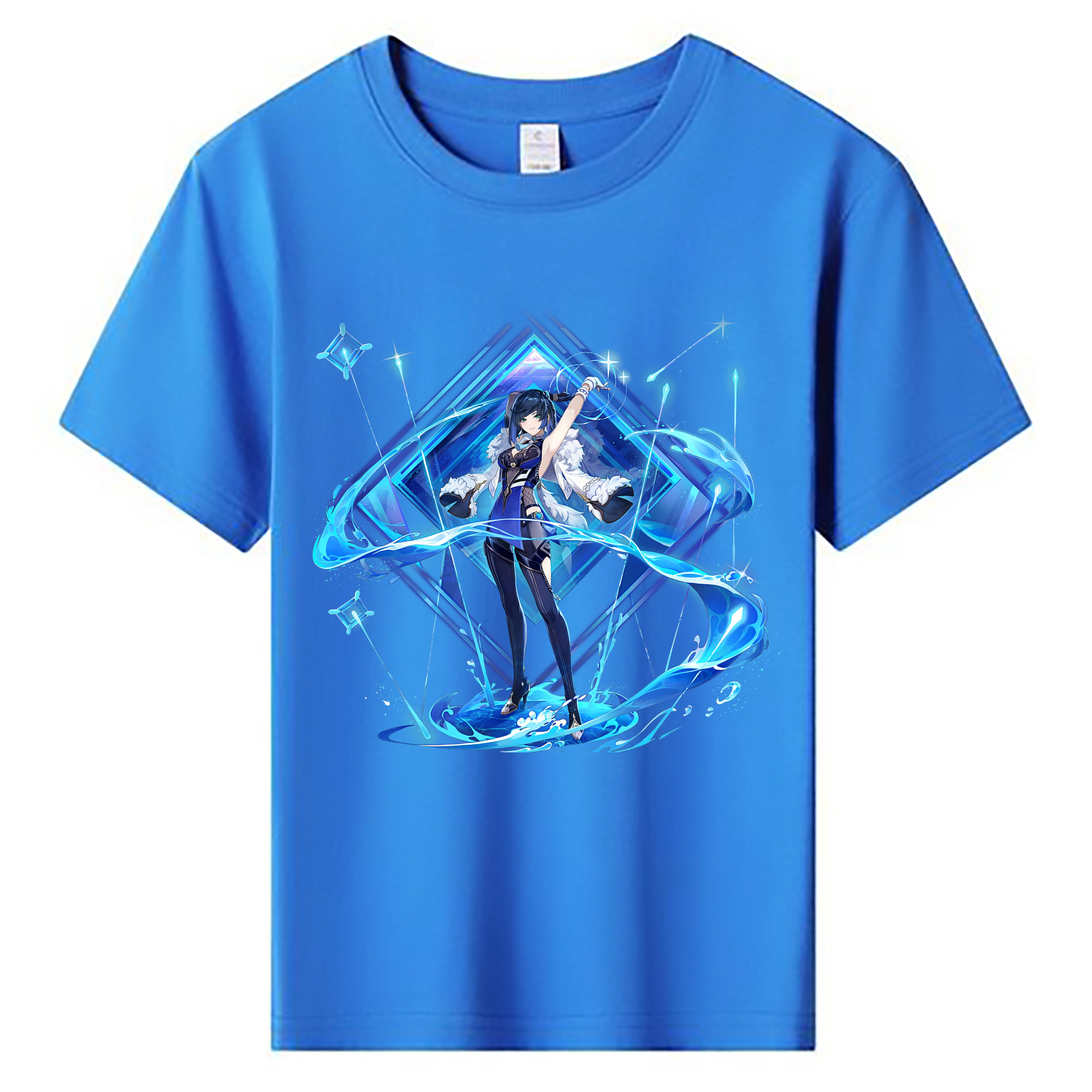 げんし神 夜兰 やらん genshin Yaran 綿100％キッズTシャツ（フロントプリント）